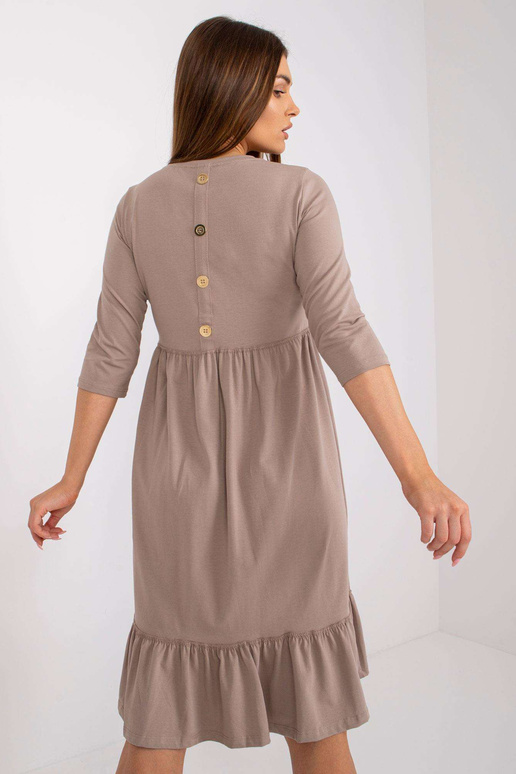 Suknelė-RV-SK-7554.74P-tamsiai smėlio...