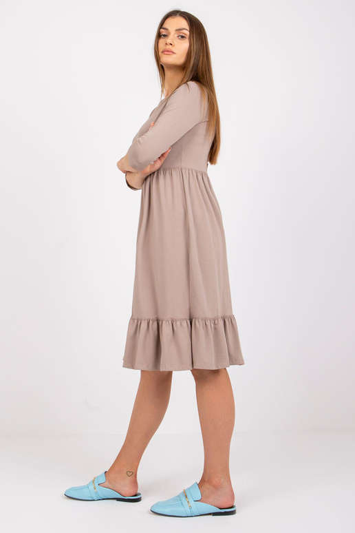 Suknelė-RV-SK-7554.74P-tamsiai smėlio...