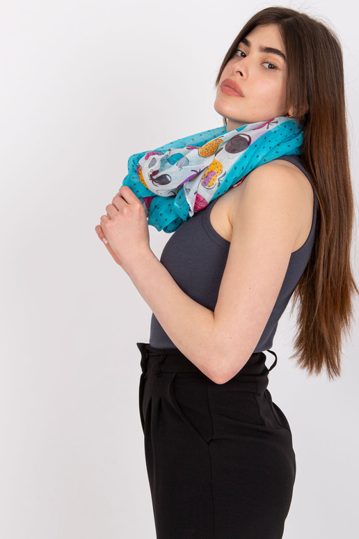 Balta ir mėlyna įvyniojimas su spauda