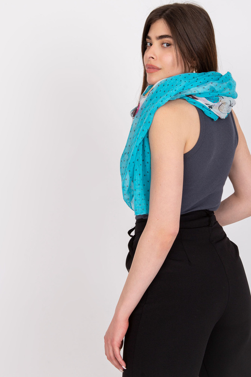 Balta ir mėlyna įvyniojimas su spauda