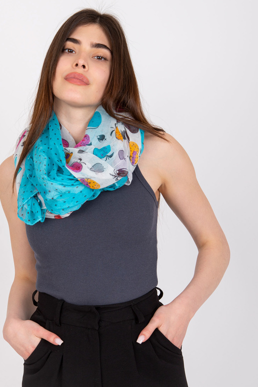 Balta ir mėlyna įvyniojimas su spauda