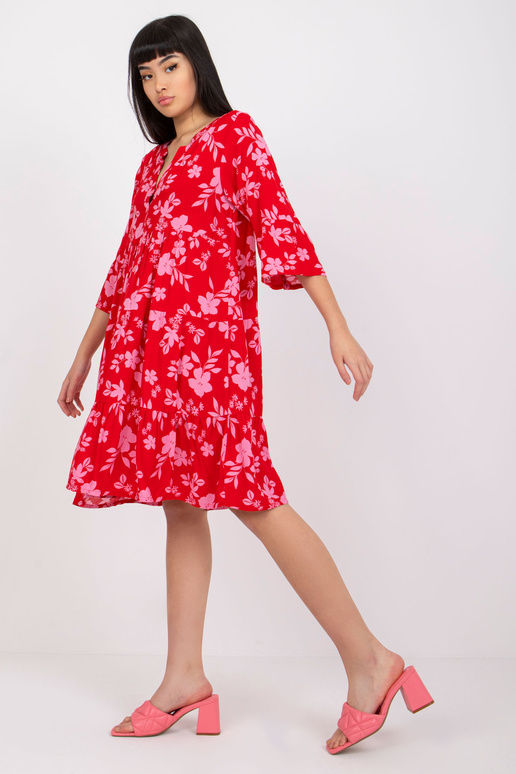 Pola SUBLEVEL raudona gėlėta suknelė Pola SUBLEVEL raudona gėlėta suknelė