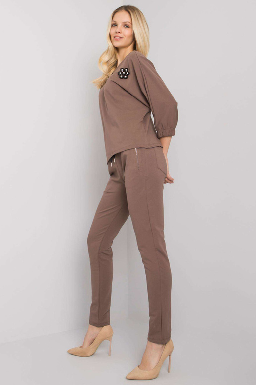 Rudos spalvos medvilninis rinkinys su...