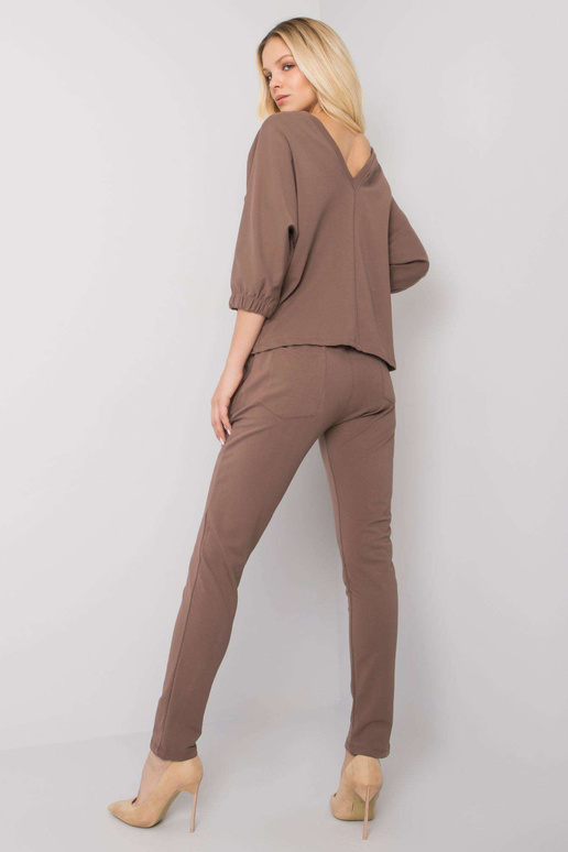 Rudos spalvos medvilninis rinkinys su...