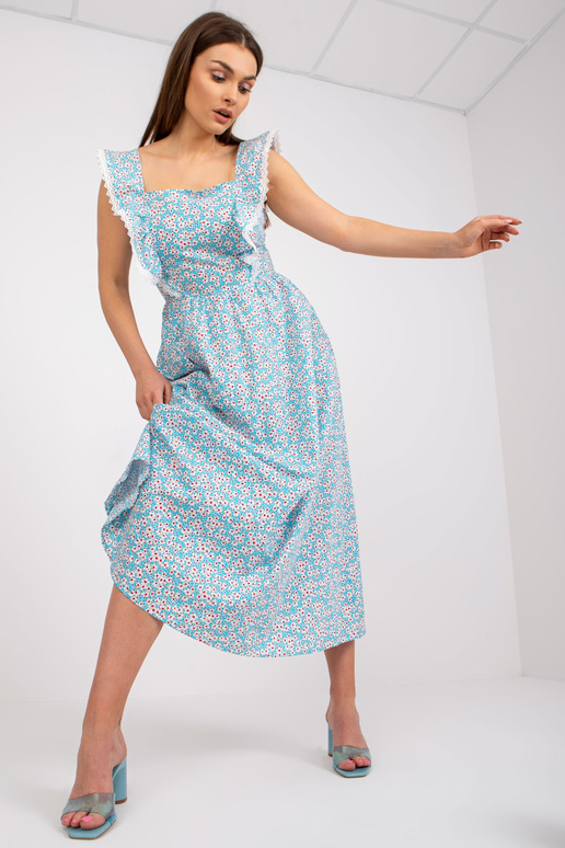 Šviesiai mėlyna medvilninė maxi... Šviesiai mėlyna medvilninė maxi...