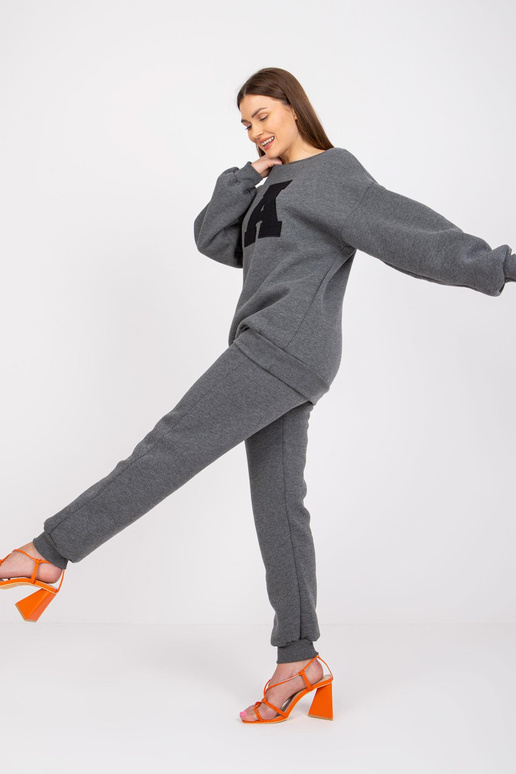 Tamsiai pilkas Melange moteriškas... Tamsiai pilkas Melange moteriškas...