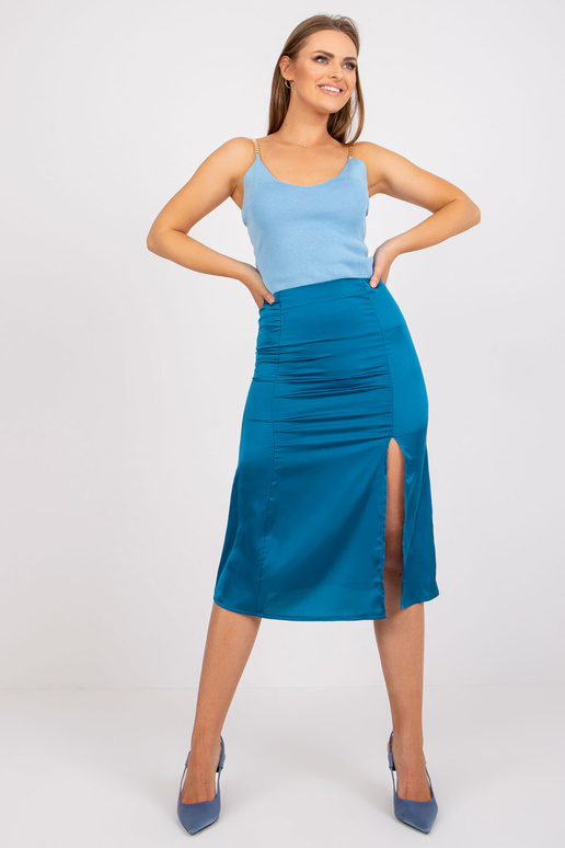 Jūros midi pieštukų sijonas iš satino...