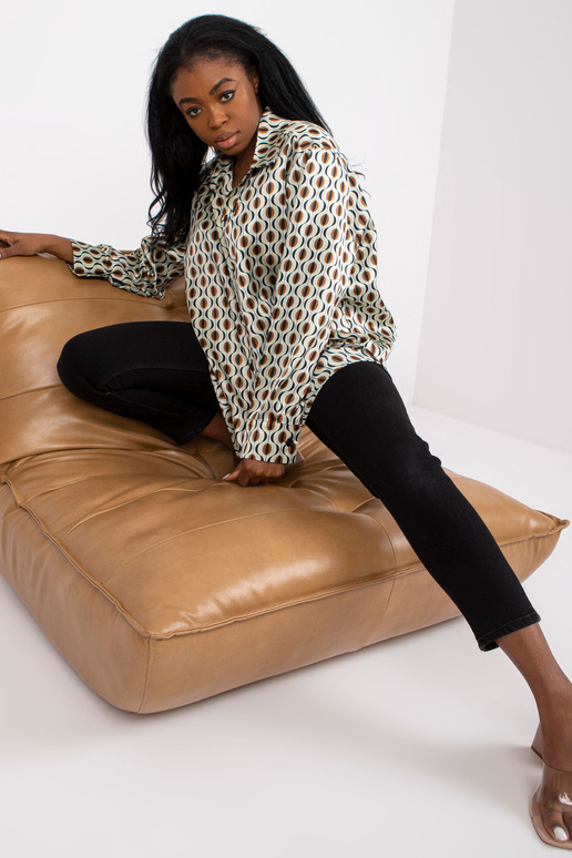 Smėlio spalvos asimetriški marškiniai...