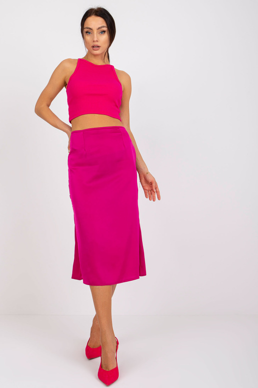 Fuksijos spalvos lygus sijonas...