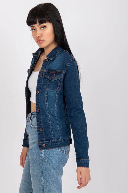 Tamsiai mėlyna moteriška medvilninė...