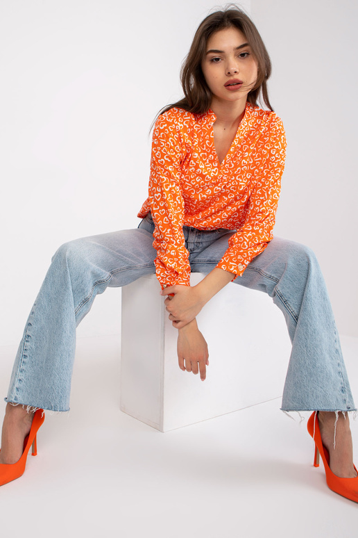Oranžinė laisva palaidinė su Inesa Print Oranžinė laisva palaidinė su Inesa Print