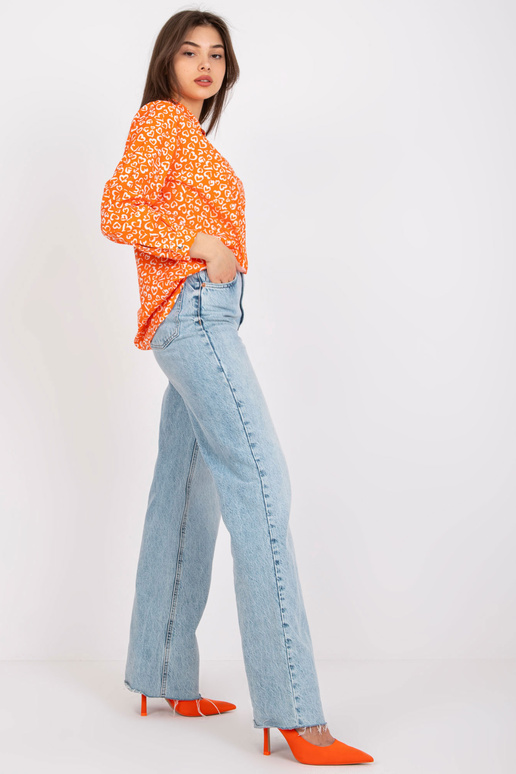 Oranžinė laisva palaidinė su Inesa Print Oranžinė laisva palaidinė su Inesa Print