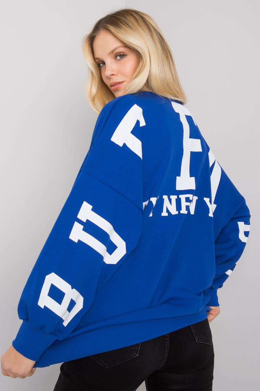 Mėlynas megztinis su Brooke raštu Mėlynas megztinis su Brooke raštu