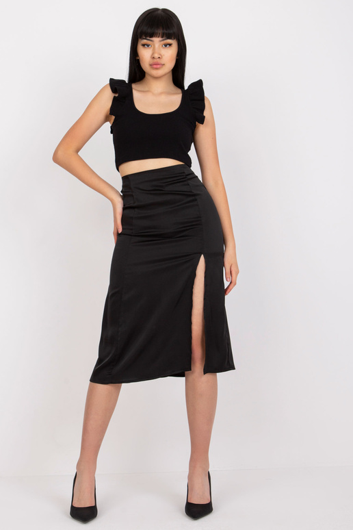 Juodas midi pieštuko sijonas su... Juodas midi pieštuko sijonas su...