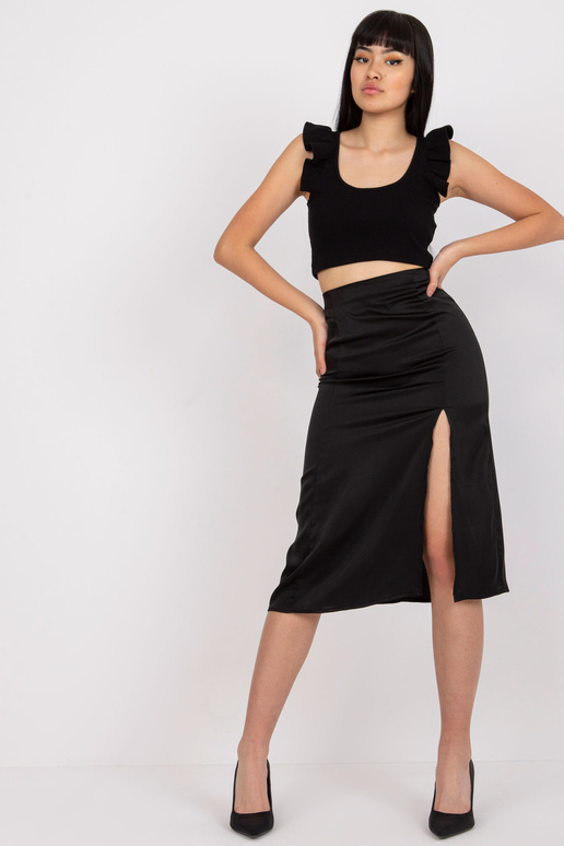 Juodas midi pieštuko sijonas su... Juodas midi pieštuko sijonas su...