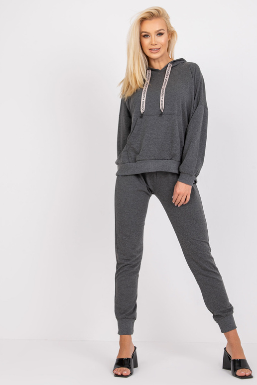 Tamsiai pilkas Melange medvilninis...