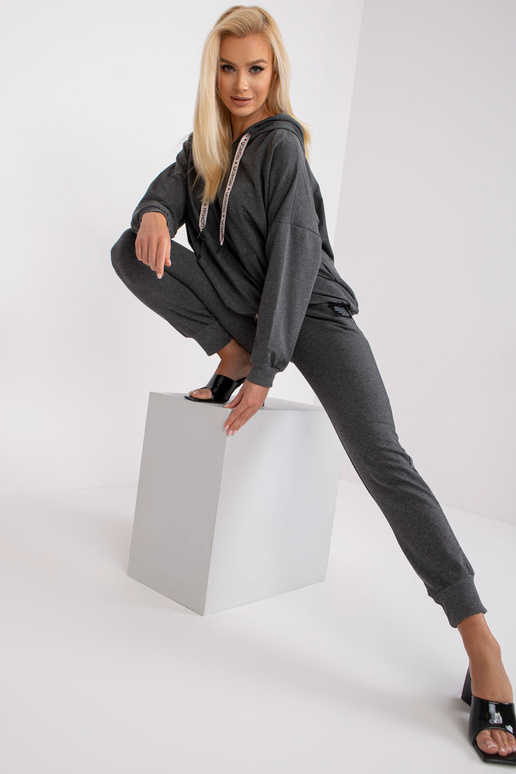 Tamsiai pilkas Melange medvilninis...