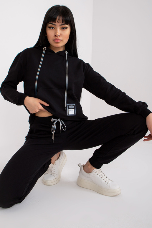 Mariami Black Cotton Sweatsuit... Mariami Black Cotton Sweatsuit...
