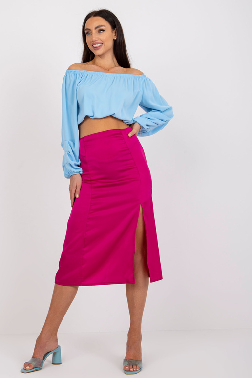 Fuksijos spalvos satino imitacijos...