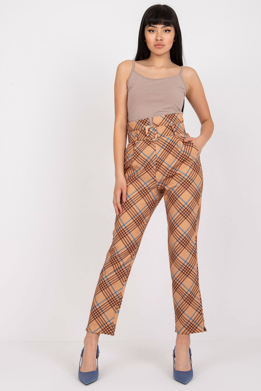 Smėlio ir mėlynos spalvos languoto...