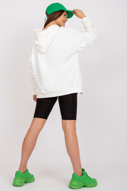 Ecru medvilninis megztinis bazinis su...