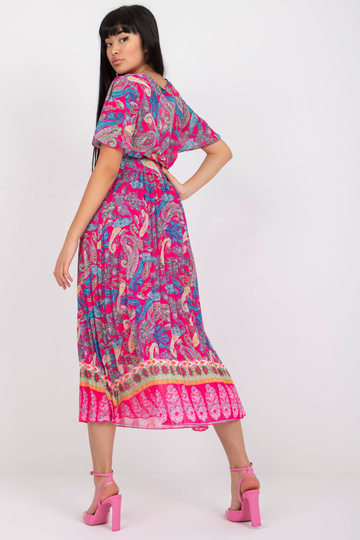 Rožinė klostuota vieno... 2