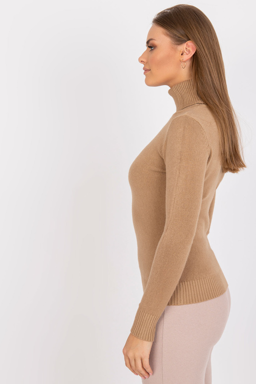 Smėlio spalvos prigludęs džemperis su...