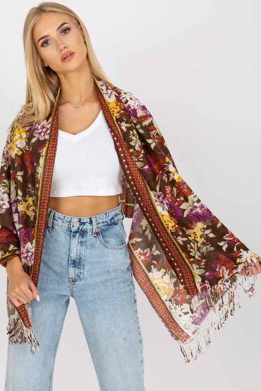 Ruda moteriška gėlėta juostelė