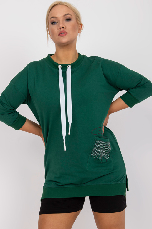 Tamsiai žalia megztinio tunika,... Tamsiai žalia megztinio tunika,...