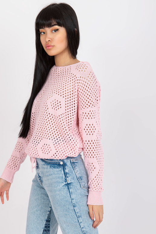 Šviesiai rožinis klasikinis megztinis...