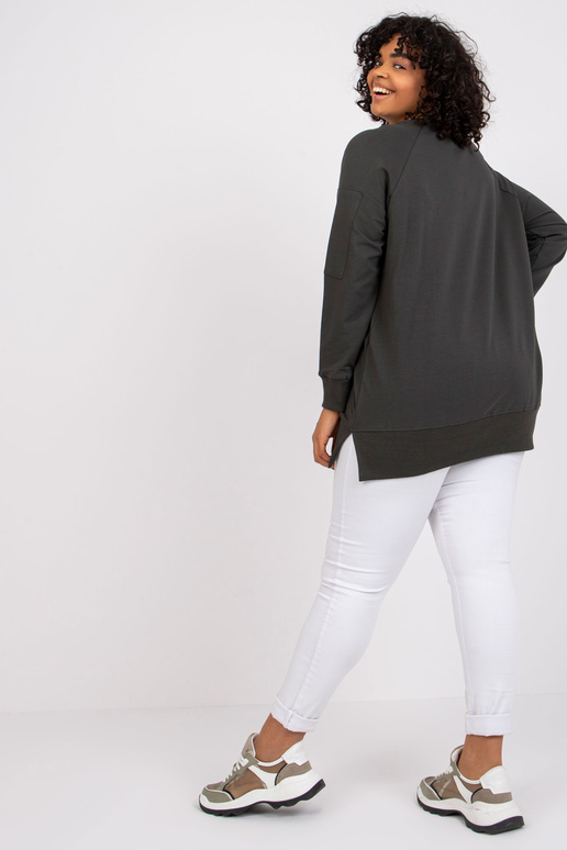 Chaki medvilnės megztinių tunika... Chaki medvilnės megztinių tunika...