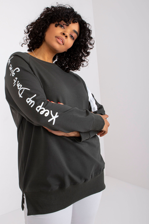 Chaki medvilnės megztinių tunika... Chaki medvilnės megztinių tunika...