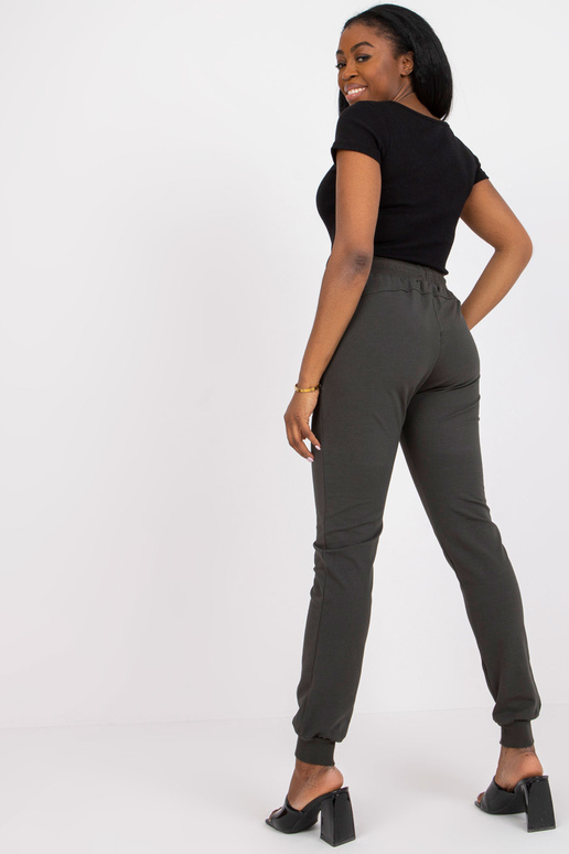 Chaki medvilnės sportiniai kelnaitės