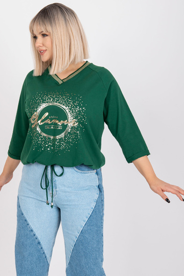 Tamsiai žalia plius dydžio...