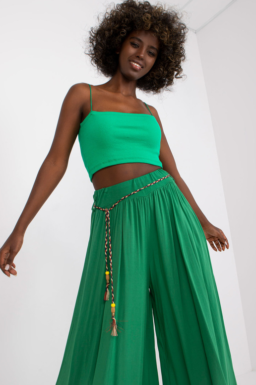 Žalios plačios palazzo kelnės Surie...