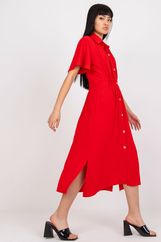 Raudona midi suknelė RUE PARIS Raudona midi suknelė RUE PARIS