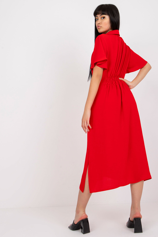 Raudona midi suknelė RUE PARIS Raudona midi suknelė RUE PARIS