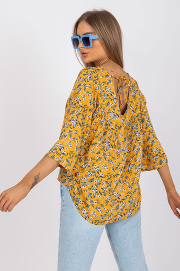 Geltona palaidinė su gėlių...