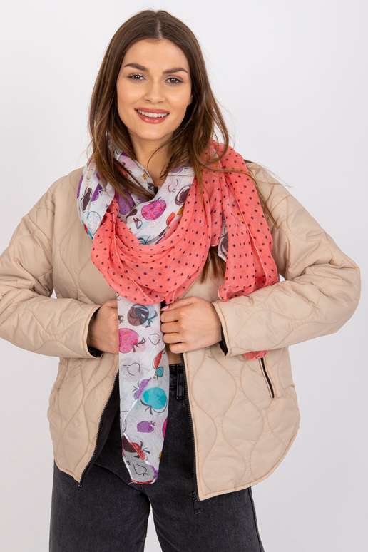 Baltų koralų įvyniojimas su atspaudais