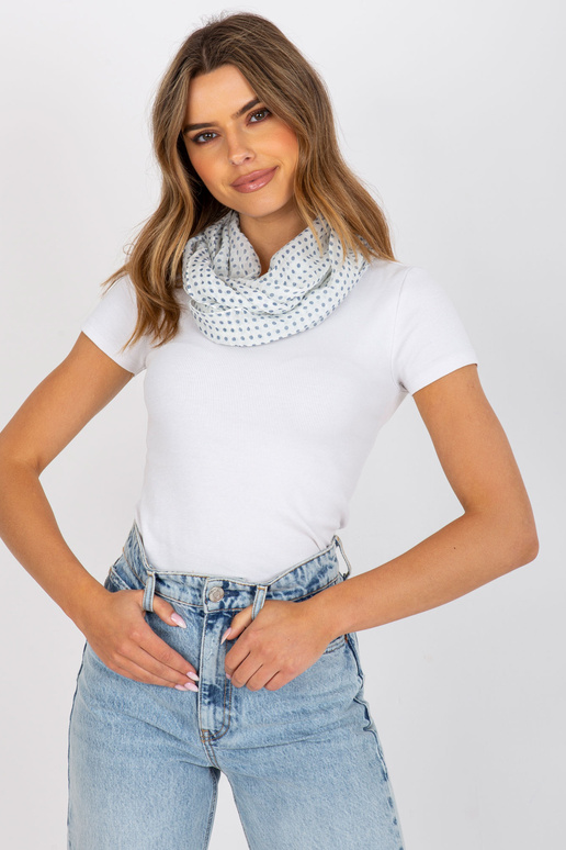 Baltas moteriškas taškuotas kaminas