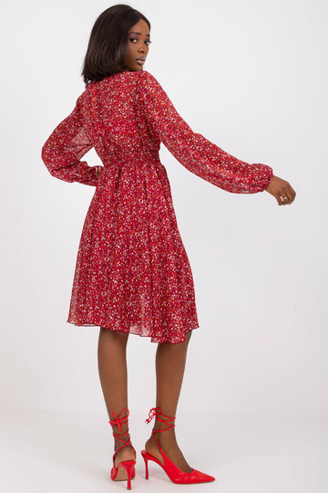 Bordo spalvos midi suknelė... 2