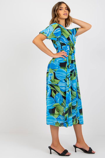 Mėlyna ir juoda raštuota...