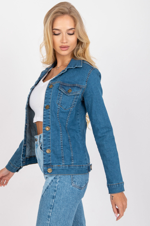 Mėlyna džinsinė striukė ilgomis...