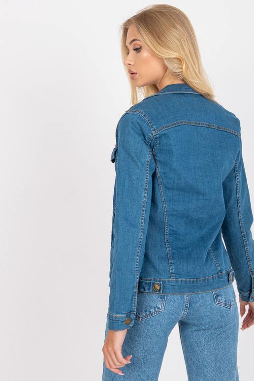 Mėlyna džinsinė striukė ilgomis...