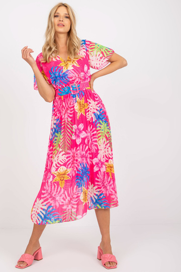 Midi suknelė su rausva...