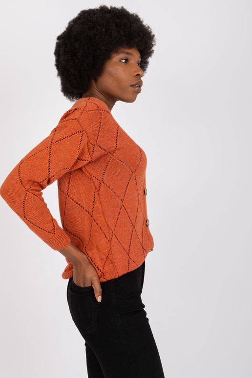 Tamsiai oranžinis megztinis su...