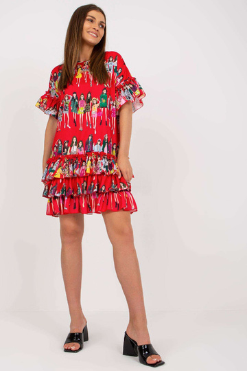 Raudona mini suknelė su... 2