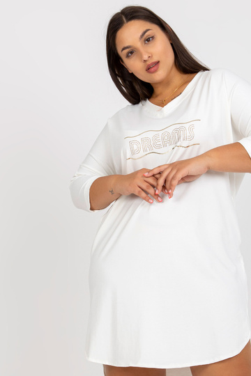 Ecru medvilnės tunika plus...