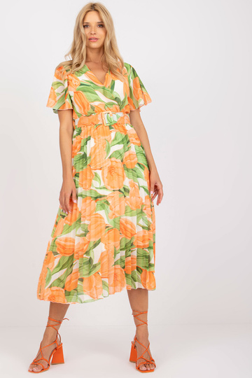 Oranžinė-žalia klostuota... 2