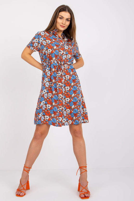 Šviesiai ruda suknelė su gėlėmis...